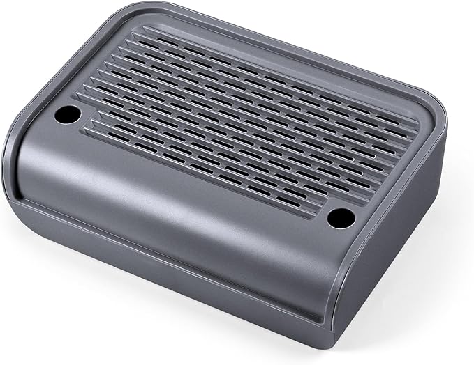 Cat Litter Box Step, Cat Litter Box Ramp Mat with Filter Function for Self-Cleaning Cat Litter Box, Easy to Clean, Cat Pedal Step Stool Ideal for Kitten & Elderly Cats (Dark Grey)