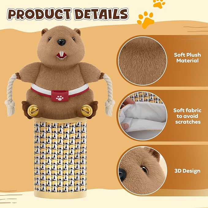 Cat Wrestling Glove, Cats Puppet Wrestler with Tough Padding for Safe Interactive Play, Cat Wrestling Toy Puppet with Cats Teaser and Bell for Boredom Busting Training and Exercise