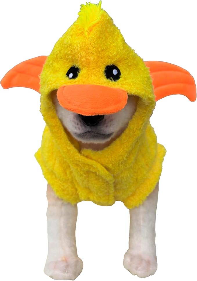 Pet Costume for Small Dogs Cats,Halloween Hoodies Winter Puppy Coat Outfits Funny Pajamas Clothes for Christmas Party,Duck S