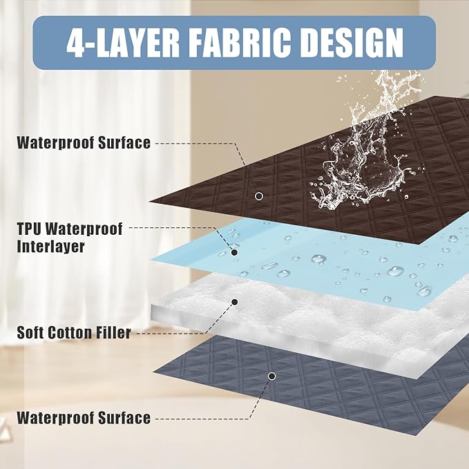 Smiry Waterproof Dog Blanket, Reversible Dog Bed Cover Pet Blanket, Soft Pet Couch Covers for Sofa Washable, Bed Couch Sofa Furniture Protector for Puppy Cat Kids (68"x82", Chocolate/Dark Grey)