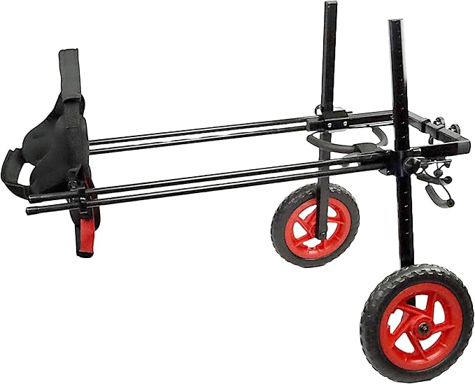 Pro Series Rear Leg Dog Wheelchair – Hyperlight Fiber Frame with All-Terrain Foam Wheels for All The Dogs - Chair Only (Medium)