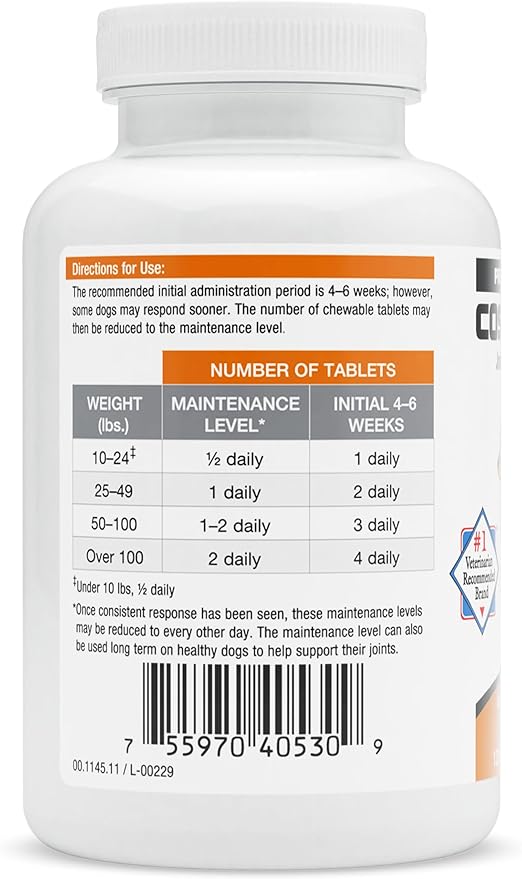 Nutramax Cosequin for Dogs Joint Health Supplement, Contains Glucosamine for Dogs, Plus Chondroitin, Supports Healthy Joints, Chewable Tablets, 250 Count