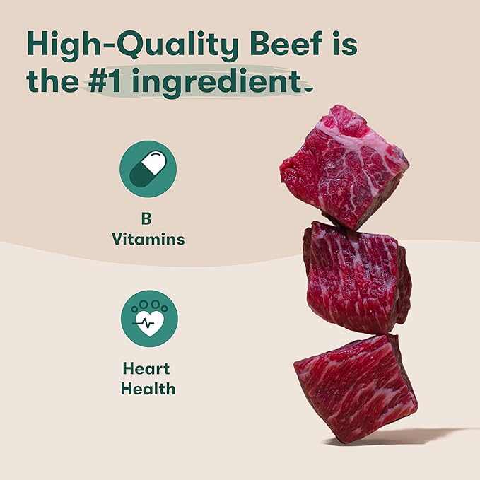 Jinx Beef Bites, Soft Jerky Dog Treats, Bite-Sized Snack, Low-Calorie and Packed with Flavor, Slow-Smoked Real Beef & Liver, No Fillers, 5oz (Pack of 2)