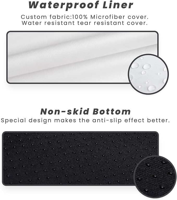 Laifug Orthopedic Memory Foam Extra Large Dog Bed Pillow(50"x36"x10", Slate Grey) Durable Water Proof Liner & Removable Washable Cover & Smart Design