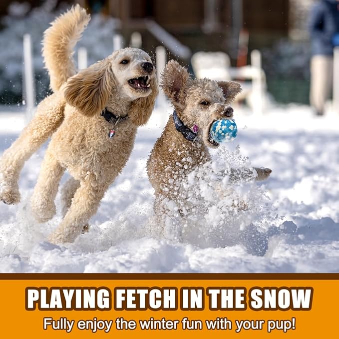 Dog Balls, Indestructible Tennis Balls for Dogs, Durable Bouncy Dog Toy Balls for Aggressive Chewers, Interactive Dog Toys for Fetch Game, Lightweight Floating Dog Toys