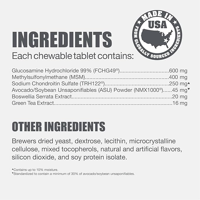 Nutramax Laboratories Dasuquin with MSM Chewable Tablets For Small/Medium Dog