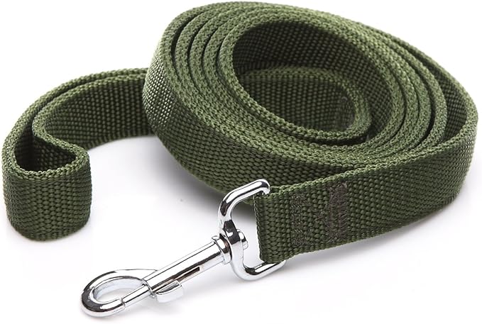 Nylon Dog Leash with 2-Layer, 4 FT/ 6 FT/ 7FT Long, 1 Inch Wide for Medium Large Dogs