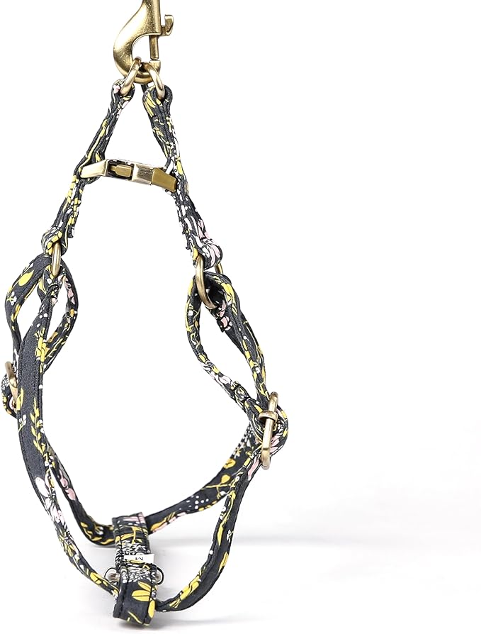 Angie and Allie Organic Cotton Personalized Step in Dog Harness,Custom Dog Halter Vests,Adjustable No Pull Canine Halter Harness for Small Medium Large Dogs