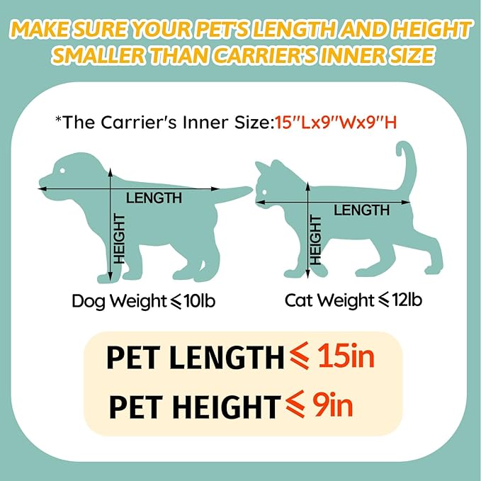 Petskd Pet Carrier 17x11x10.5 Delta American United Airline Approved, Pet Travel Carrier Bag for Small Cats and Dogs, Cat Soft Sided Carrier with Safety Lock Zippers, 5-Sided Breathable Mesh(Grey)