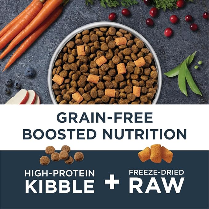 Instinct Raw Boost Gut Health, Natural Dry Dog Food with Freeze Dried Pieces, Grain Free Recipe - Real Chicken, 18 lb. Bag