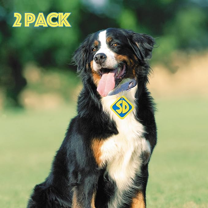 Dog Halloween Costumes, Pet Costumes, 2 Pack SD Collar Tags for Large Small Medium Big Extra Large XS XL XXL Pet Puppy Dog, Halloween Decorations for Pet Puppy