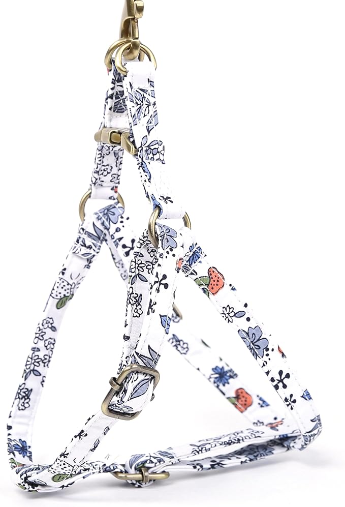 Angie and Allie Organic Cotton Personalized Step in Dog Harness,Custom Dog Halter Vests,Adjustable No Pull Canine Halter Harness for Small Medium Large Dogs