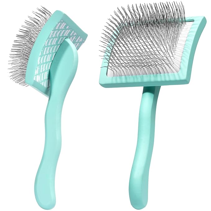 Dog Grooming Slicker Wire Brush: Designed for Long Haired Dog Breeds - Dematting and Deshedding, Comfortable and Easy to Use, Ergonomic Handle - Large