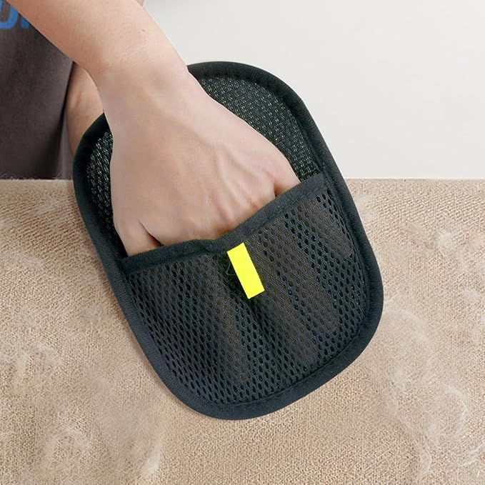 Pet Hair Removal Glove, 2-Pack, Reusable Grooming Brush for Cats & Dogs, Electrostatic Hair Remover for Furniture, Carpet, Car