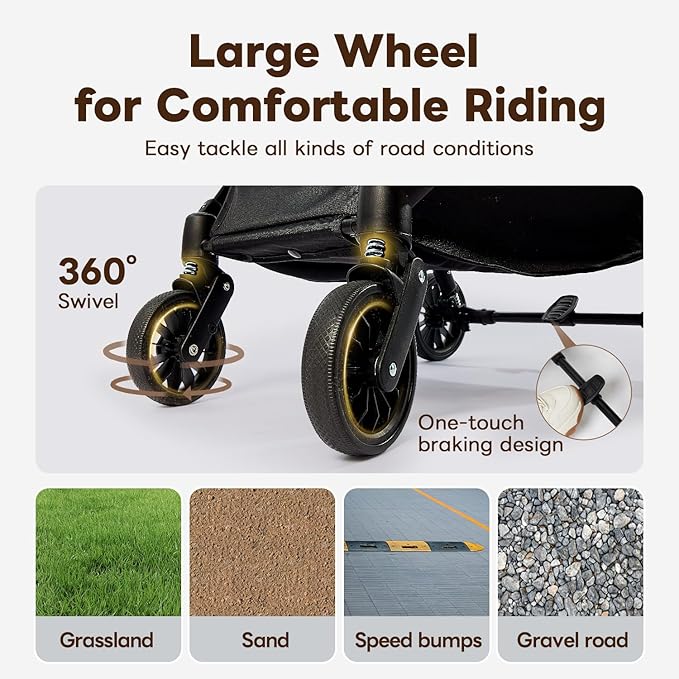 PETTENA Foldable Pet Stroller,4 Wheels Pet Strolling Cart for Small Dogs Cats up to 44 Lbs, Pet Travel Carrier Strolling Cart with Storage Basket, Portable Dog Cat Stroller with Breathable Mesh, Black