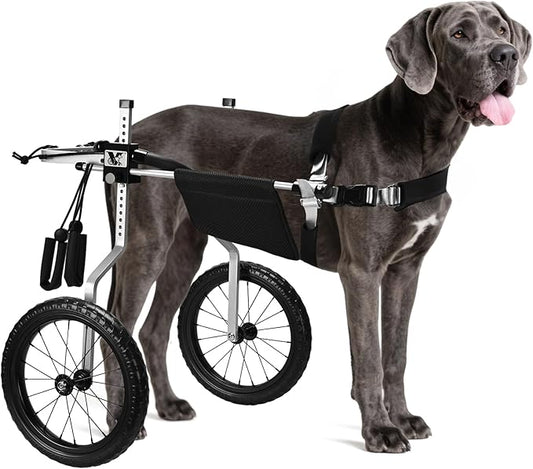 All-Terrain Dog Wheelchair for Back Legs - Lightweight & Adjustable for Medium to Large Dogs - Easy to Assemble Mobility Aid