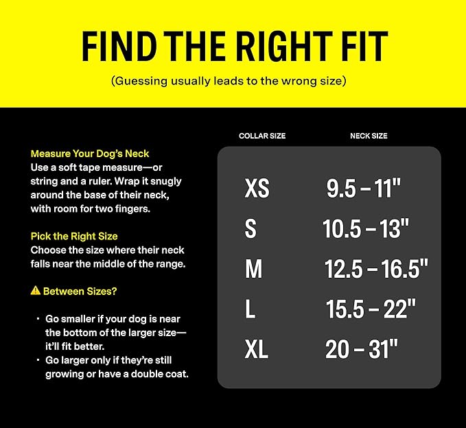 Fi Series 3 Smart Dog Collar - GPS Dog Tracker and Activity & Health Monitor, Waterproof, LED Light, Escape Alerts, Nationwide Coverage [Free 1 Year Membership] (Yellow, Small)