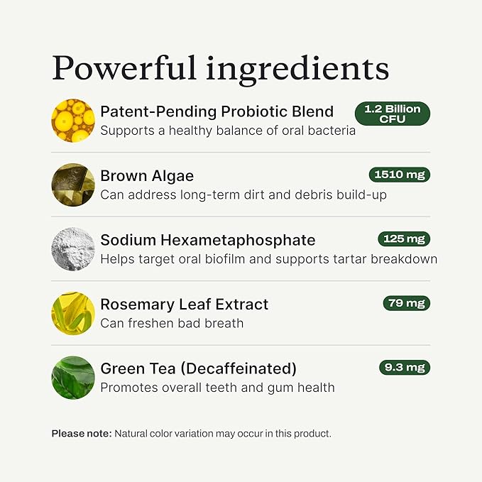 PetLab Co. ProBright Advanced Dental Powder - Dog Breath Freshener - Teeth Cleaning Made Easy – Targets Tartar & Bad Breath - Packaging May Vary - Formulated for Large Dogs