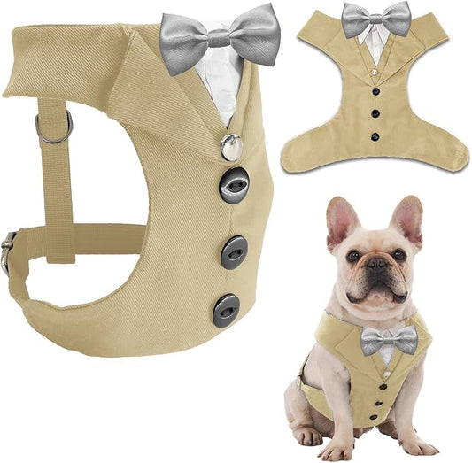 AVERYDAY Dog Tuxedo for Wedding Outfit, Dog Suit and Tie Costumes for Birthday, Halloween, Cosplay, Christmas Party, Pet Formal Wear with Bowtie, Tux for Medium Large Dogs, Bulldog, Labrador, Husky