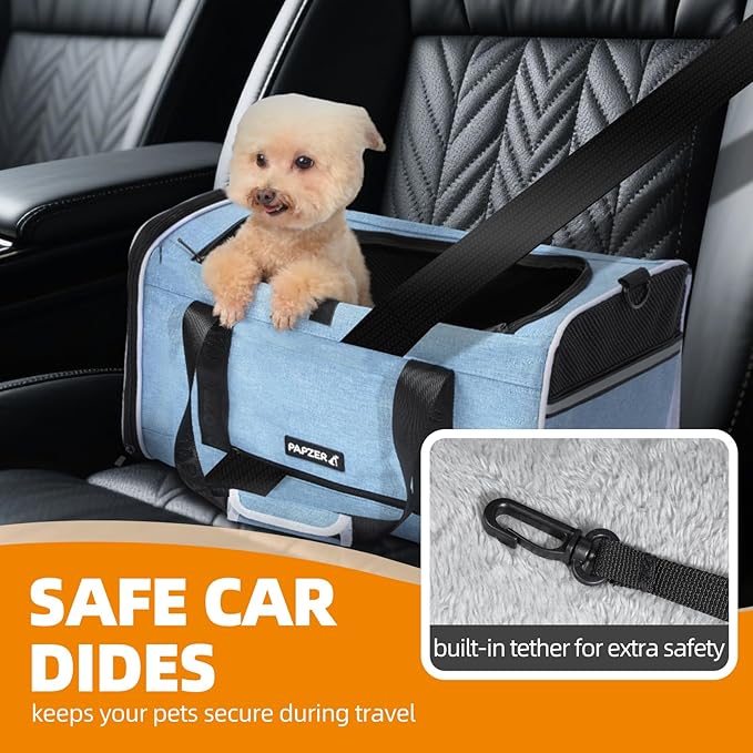 Top Loading Medium Cat Carrier with Privacy Curtain, Delta Approved TSA Pet Travel Crate Suitcase Luggage Sleeve, Soft-Sided Dog Kennel Bag 18x11x11 United Airline Approved Under Seat Blue