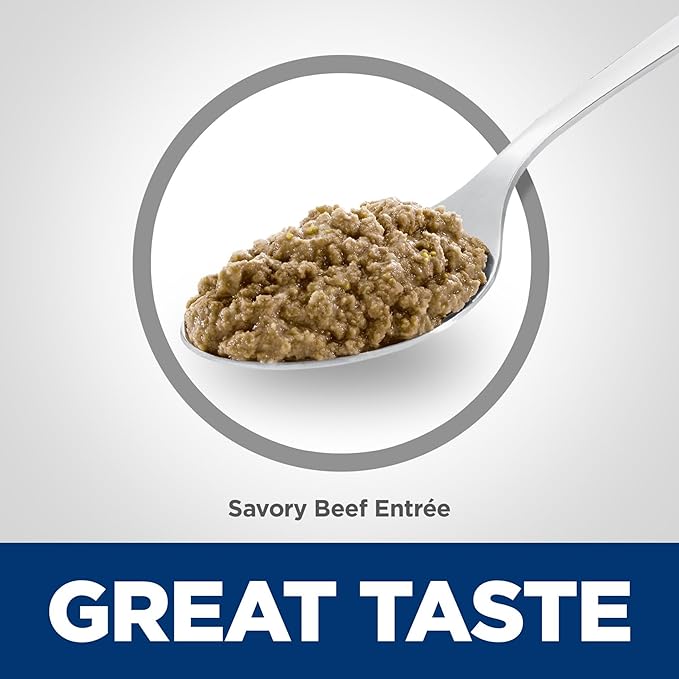 Hill's Science Diet Adult 7+, Senior Adult 7+ Premium Nutrition, Wet Cat Food, Beef Minced, 5.5 oz Can, Case of 24