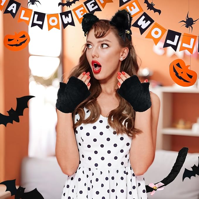 ONEPEACE Halloween Animal Costume Accessory Set for Halloween Party, Birthday, Christmas, Cosplay Animal Fancy Dress up