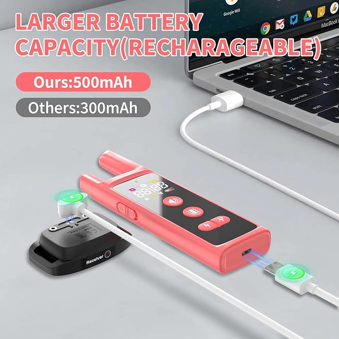 Dog Training Shock Collar 4000FT Dog Bark Collar with Remote IP67 Waterproof 4 Training Modes Beep Vibration Shock Light Mode Magnetic Charger Electric Dogs Collar 8-25 inches Double Shock Rose Bloom