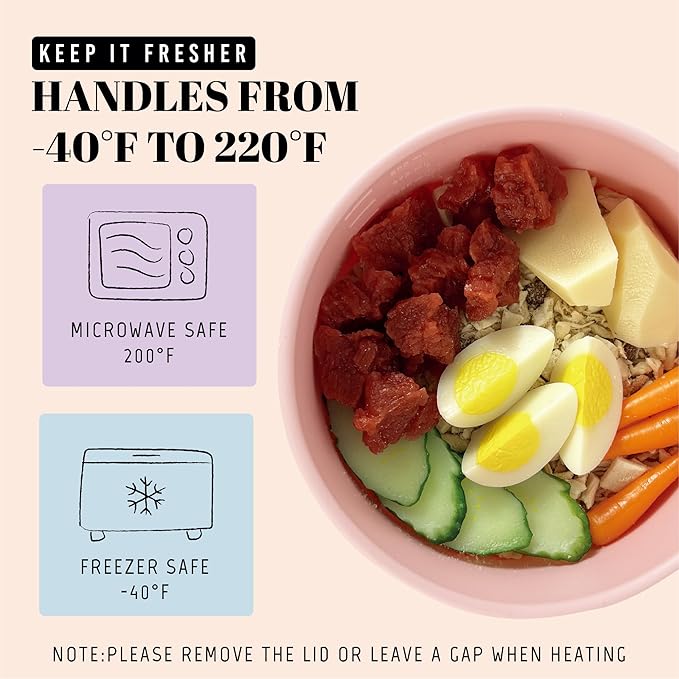 AVERYDAY 50 Oz Travel Dog Bowls with Lids, 2-in-1 Portable Pet Bowls for Food and Water, Leakproof Travel Dog Food & Water Bowl for Outdoor, Camping, Travel Dog Feeding Bowl, Daycare Pet Bowls