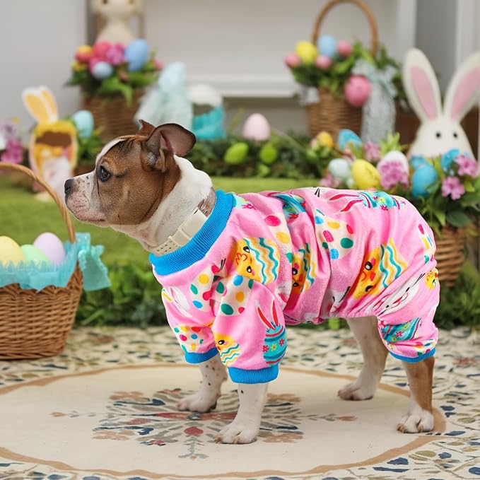 Dog Pajamas Soft Lightweight Dog Onesies Outfit Clothes for Small Medium Large Puppy Pjs for Pet Boys Girls Dogs Cats (Medium, Easter)