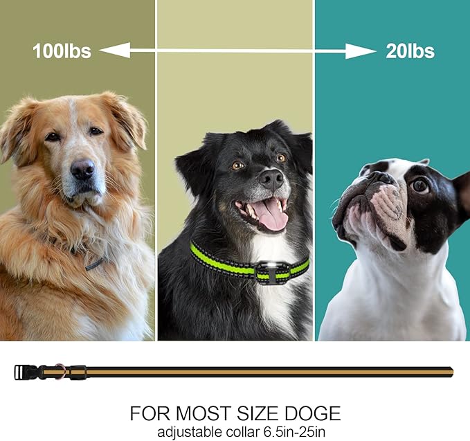 Dog Shock Collar with Remote 1640FT, Dog Training Electric Collar, E-Shock, Safe Training Modes, Rechargeable IP67 Waterproof Collars for 2 Dogs (Black)