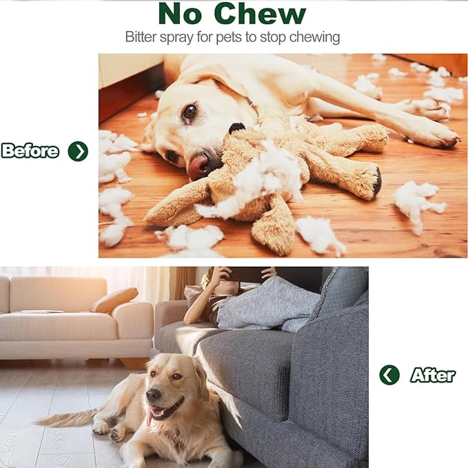 No Chew Spray for Dogs, 2025 Upgrade Spray for Dogs to Stop Chewing, Stop Dog Chewing Spray - Non-Toxic Bitter Deterrent Kit for Chewers, Anti Bite Training Aid (2x100ml) - Blue