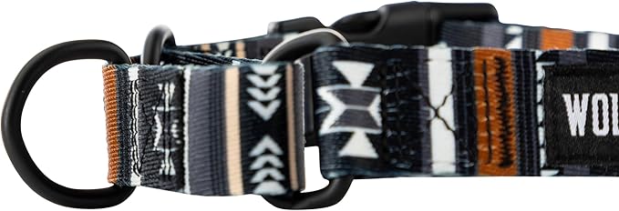 Wolfgang Heavy Duty Martingale Dog Collar with Quick Release Nylon Buckle for Walking & Training, NewMoon Print, Small