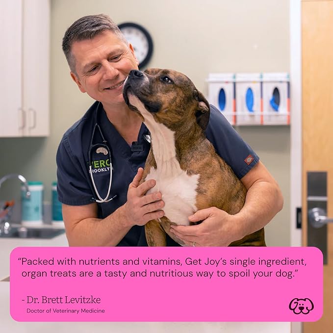 Get Joy Freeze Dried Superfood 100% Beef Liver Dog Treats, 16 Ounce Bag, Single Ingredient Organ Meat, High Protein, Vision, Skin & Coat Health, Muscle Repair, Grain Free, Gluten Free, Made in USA