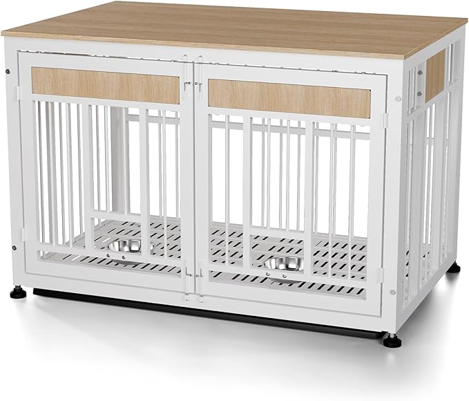 Heavy Duty Dog Crate Furniture for Large Dog, 48 Inch Decorative Pet House End Table, Extra Large Wooden Cage Kennel Furniture Indoor