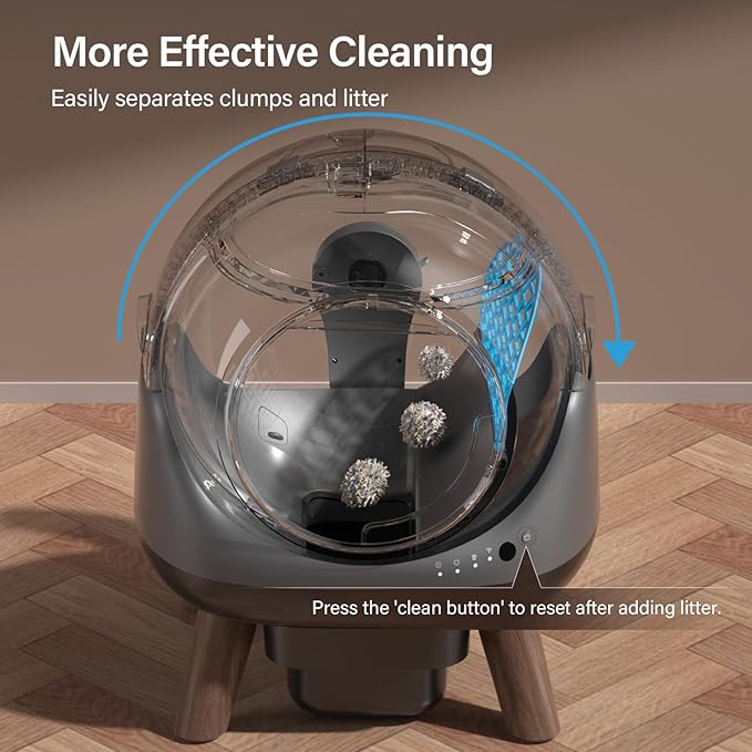 Self Cleaning Litter Box, LAGBY G1 Automatic Litter Box for Cats, Large Robot Cat Litter with Odor Control Anti-Pinch Safety Protection Included Liners and Mat