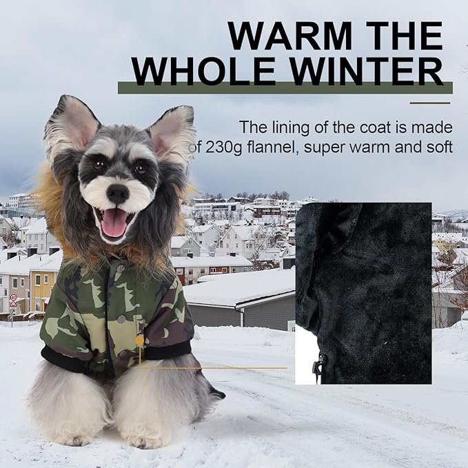 PINA Dog Coats for Small Dogs, Waterproof Dog Jacket