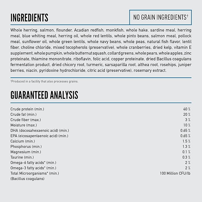 ORIJEN Grain Free High Protein Premium Dry Cat Food Six Fish Recipe 12lb Bag