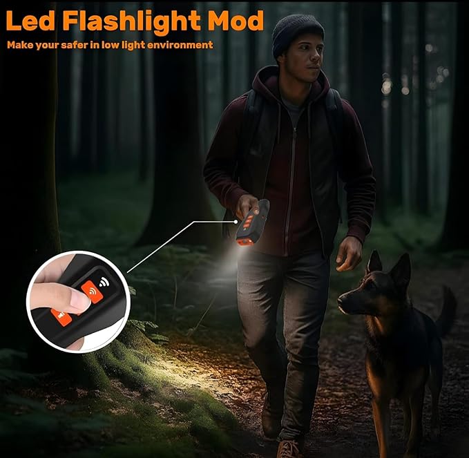 2025 Upgraded Ultrasonic Dog Bark Deterrent – Anti Barking Device for Dogs, No Shock Dog Trainer with 3 Modes & LED Light, Whistle Alternative, Behavior Correction, Portable for Indoor & Outdoor