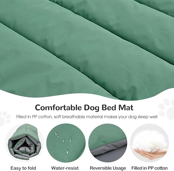 Heeyoo Outdoor Dog Bed, Waterproof Camping Dog Bed Mat, Machine Washable and Portable Travel Pet Pad Mat, Foldable Pet Beds for Small, Medium, and Large Dogs