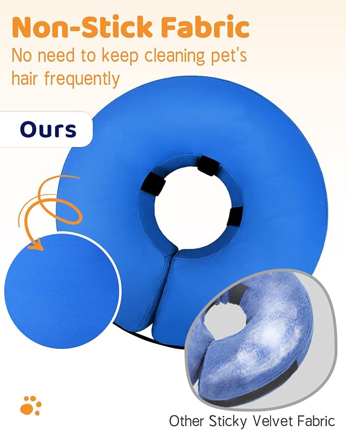 Supet Inflatable Dog Cone for Dogs to Stop Licking, Dog Neck Donut Collar Recovery E Collar to Stop Licking, Soft Pet Cone for Small Medium Large Dogs
