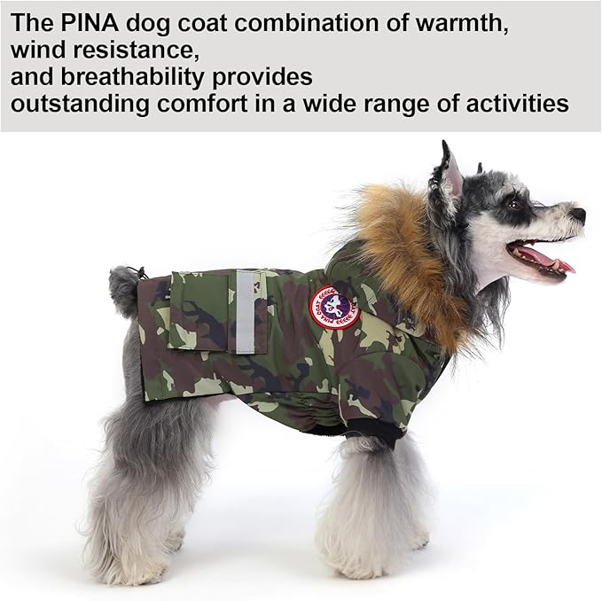 PINA Dog Coats for Small Dogs, Waterproof Dog Jacket