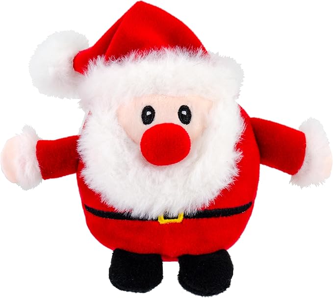 Giftable World Holiday Plush Pet Toy Fun for Christmas Designs with Squeaker Dog Chew Toy (3.5" Christmas Pals w/Squeaker)
