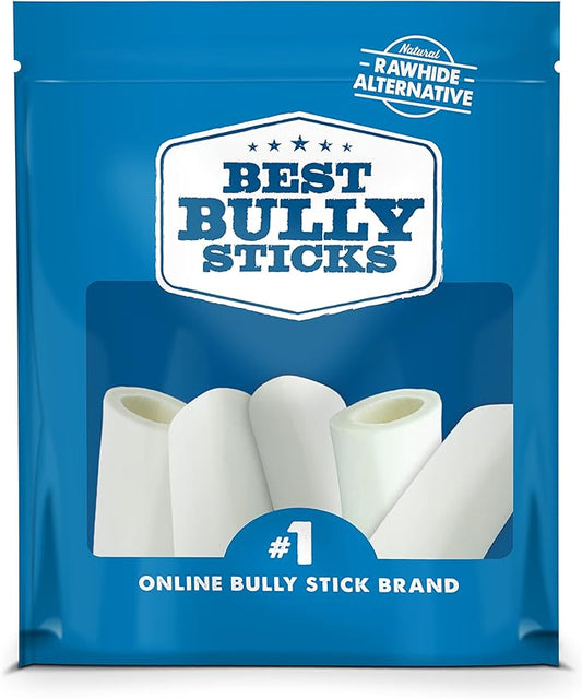 Best Bully Sticks Hollow Shin Bones - 3-4 Inch 5 Count (Pack of 1) - Long Lasting, Refillable Stuffed Dog Bone Treats for Dogs