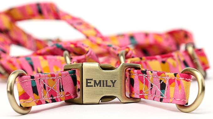 Angie and Allie Organic Cotton Personalized Step in Dog Harness,Custom Dog Halter Vests,Adjustable No Pull Canine Halter Harness for Small Medium Large Dogs