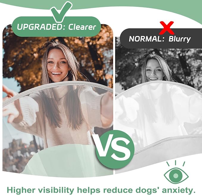 Dog Cone Collar to Stop Licking, Clear Elizabeth Recovery Collar with Soft Pad for Large, Medium, Small Dogs, Pet Head Cone Alternative After Surgery, Neutering, Injury (XL)