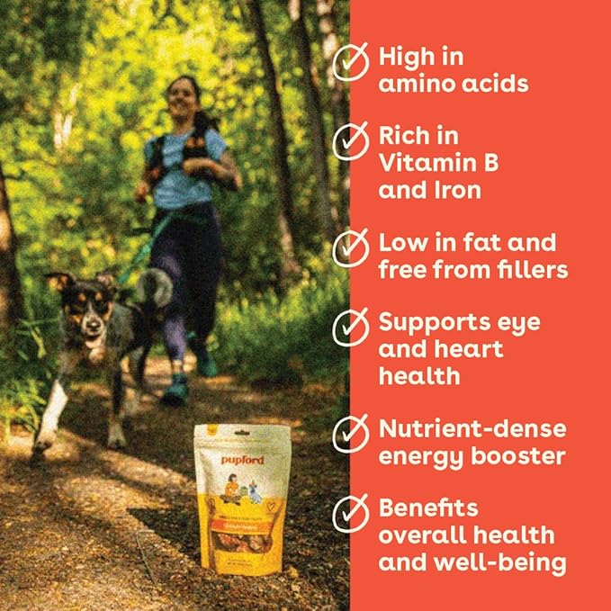 Pupford Freeze Dried Chicken Hearts Treat for Dogs & Puppies - Healthy, Natural, Single Ingredient Dog Treats - Made in USA (2.75 oz)