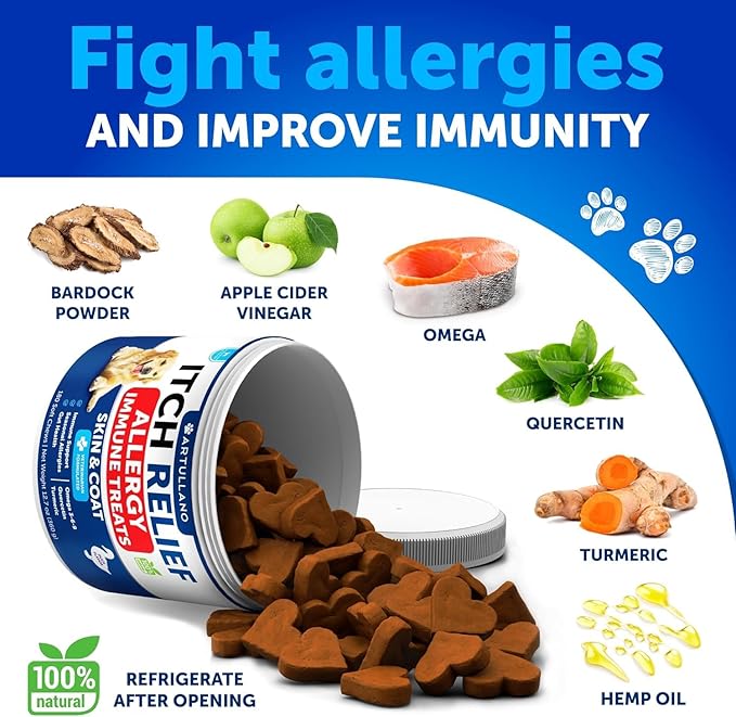 Probiotics for Dogs - Support Gut Health, Itchy Skin, Allergies, Immunity, Yeast Balance - Dog Probiotics and Digestive Enzymes with Prebiotics - Reduce Diarrhea, Gas - 180 Probiotic Chews for Dogs