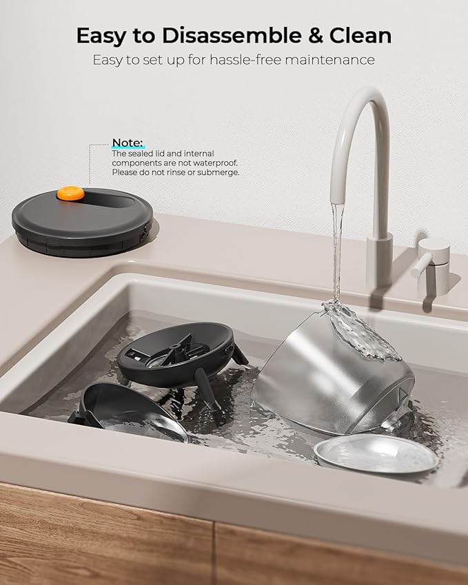 Automatic Cat Feeder with Timed Food Dispenser, One-Touch Feeding, Dual Power Supply, Anti-Bug Design, Visible 3L Hopper – Automatic Pet Feeder for Cats and Small Dogs