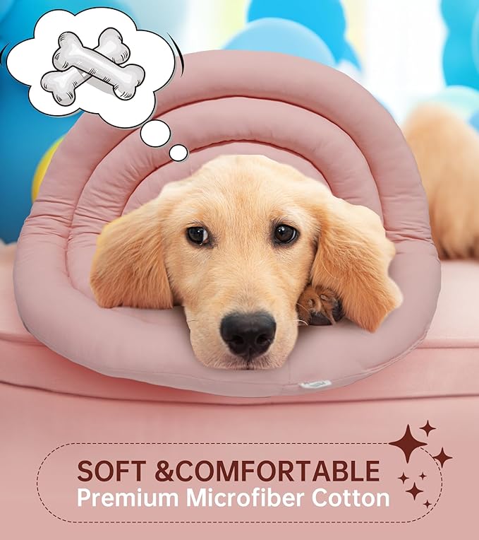 Soft Dog Cones, Recovery Dog Donut Collar After Surgery-Cone of Shame Alternative, Pet Elizabethan E-Collar Anti-Bite Lick Wound Healing Adjustable for Small Large Medium Dogs-BARDIMIES