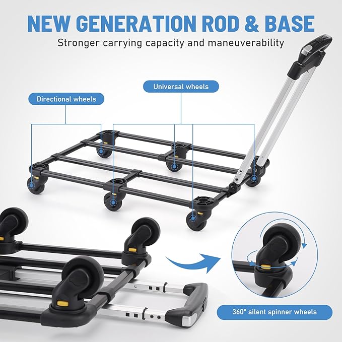 Extra Large Pet Carrier with Wheels for Small Dogs and All-Breed Cats, Cat Rolling Carrier for up to 4 Cats, Support up to 40 Lbs, Grey
